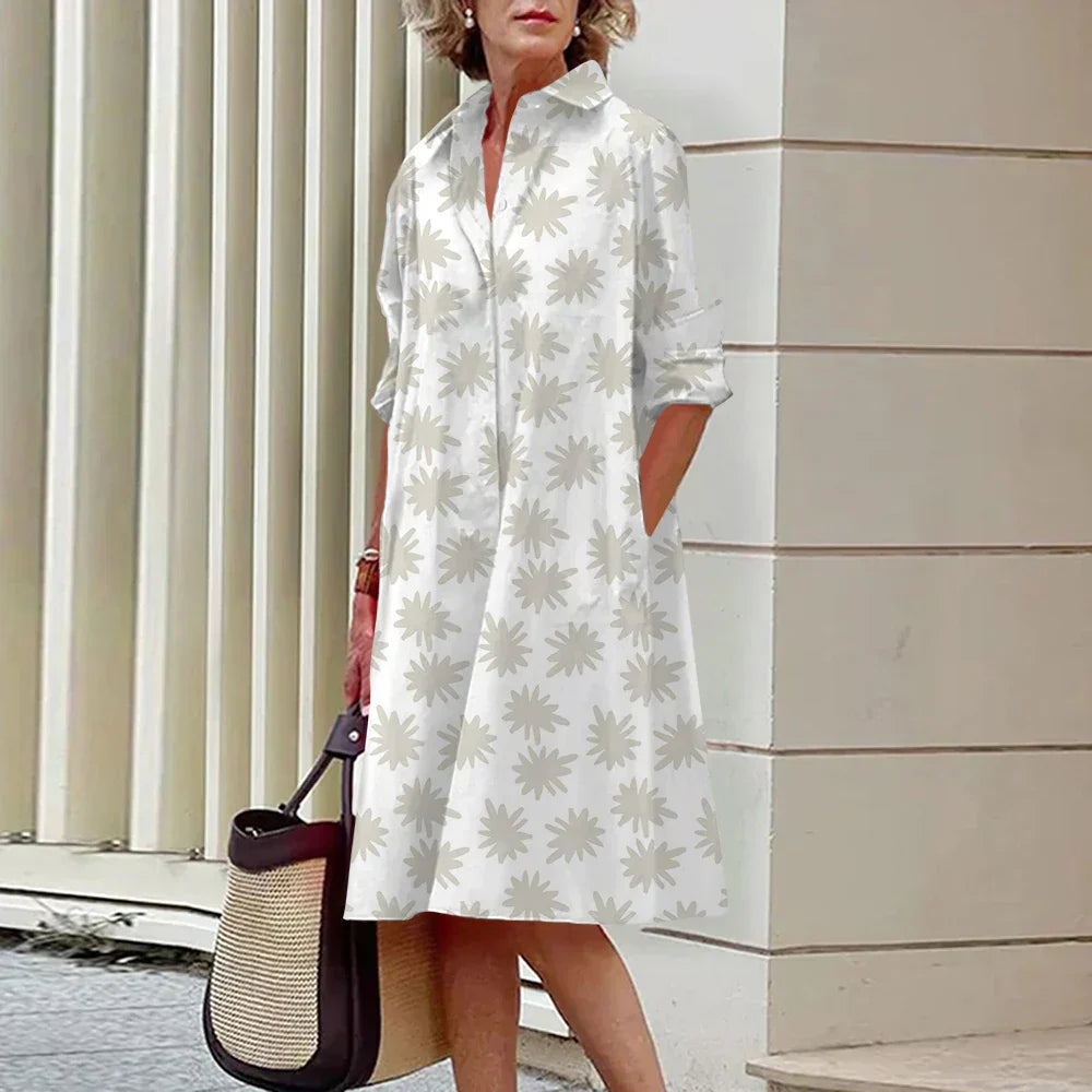 Damen-Kleid, leicht, praktische Baumwolle-4