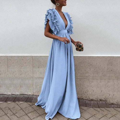 Damenkleid mit gerafften Ärmeln aus hochwertigem Stoff – vielseitig und elegant für Freizeit und Fest 1