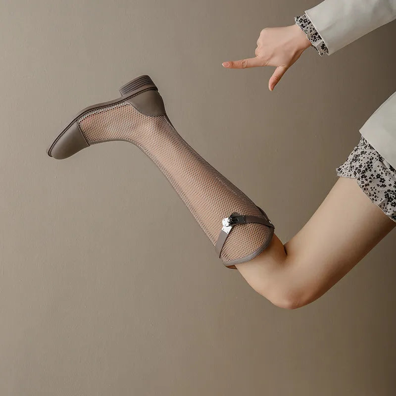 Variant image for Damen-knielange-Stiefel, transparentes PU, Gummi-13
