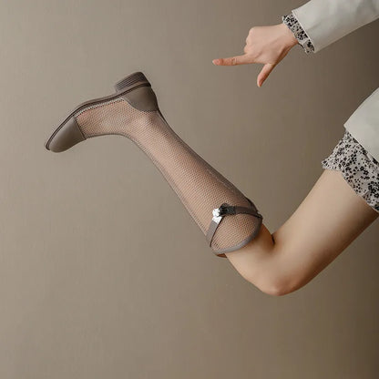 Variant image for Damen-knielange-Stiefel, transparentes PU, Gummi-13