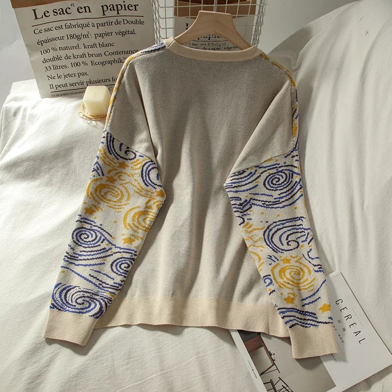 Damen-Pullover, cartoones Design, Polyester und Baumwolle-4