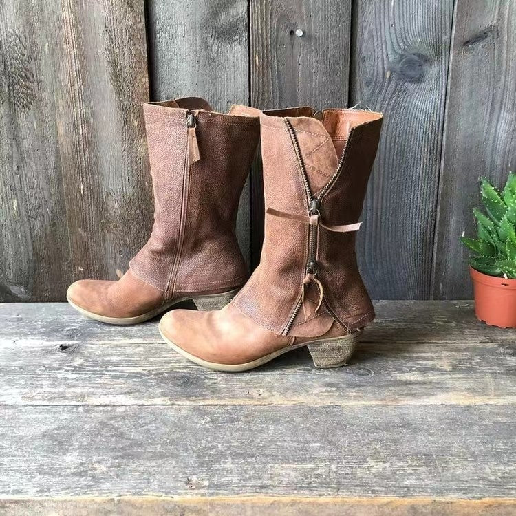 Damen-Stiefel, Synthetikleder, modernes Design, hocher Komfort-5
