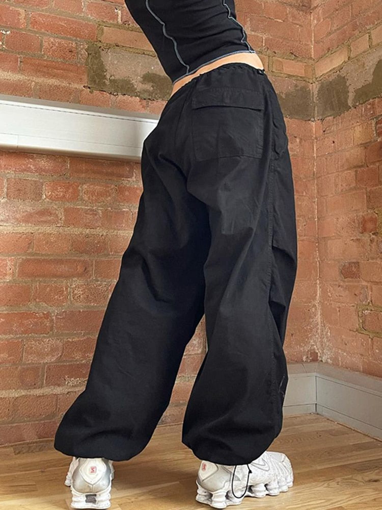 Variant image for Damen-Lockere Hose, Breites Bein, Weiche Baumwolle-4