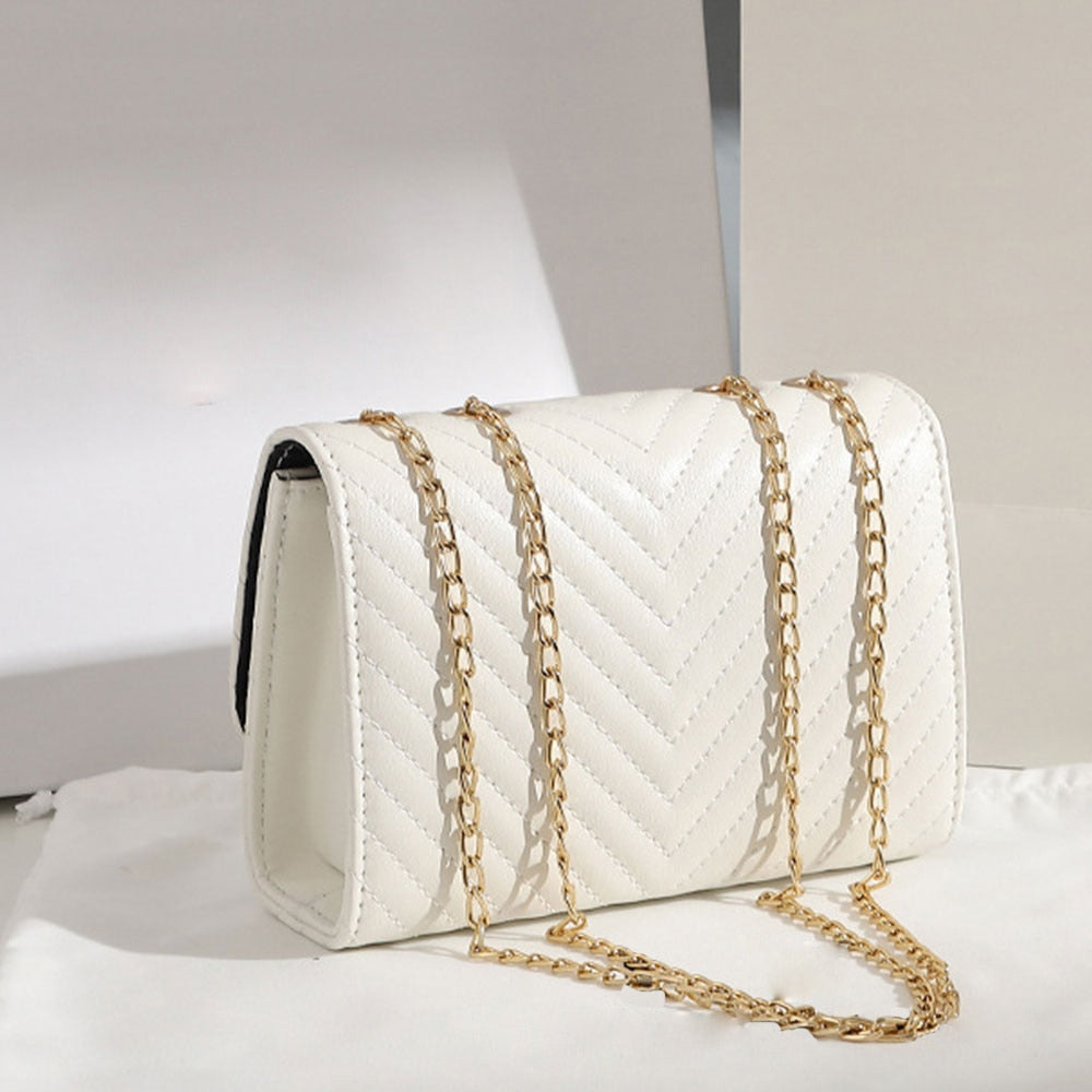 Damen-Umhängetasche, Schultertasche, PVC, mit Kettenband 5