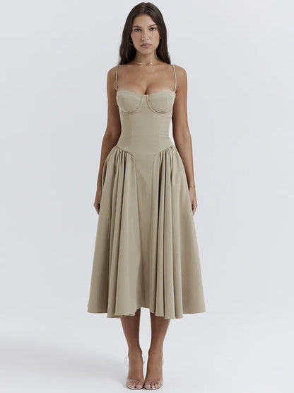 Schöne Damenkleider, voluminös, Rock, taillierte Silhouette, Polyester-4