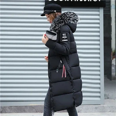 Variant image for Damen Winterparka Lang Kunstfell mit Kapuze-1