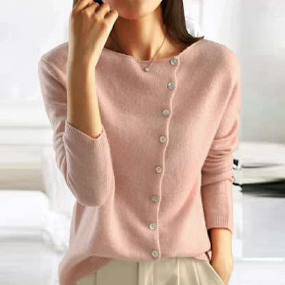 Damen-Strickpullover aus Polyester mit zeitlosem Stil – perfekte Passform für Herbst und Winter, einfarbiges Design 6