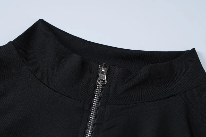 Damen-Jumpsuit Knöchellang mit Reißverschluss Polyester Elasthan-5