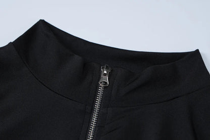 Damen-Jumpsuit Knöchellang mit Reißverschluss Polyester Elasthan-5