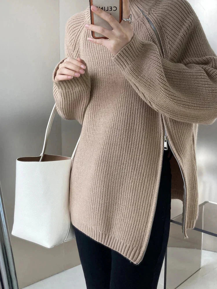 Variant image for Damen-Strickpullover, gestreift, retro, weiche Qualität-19