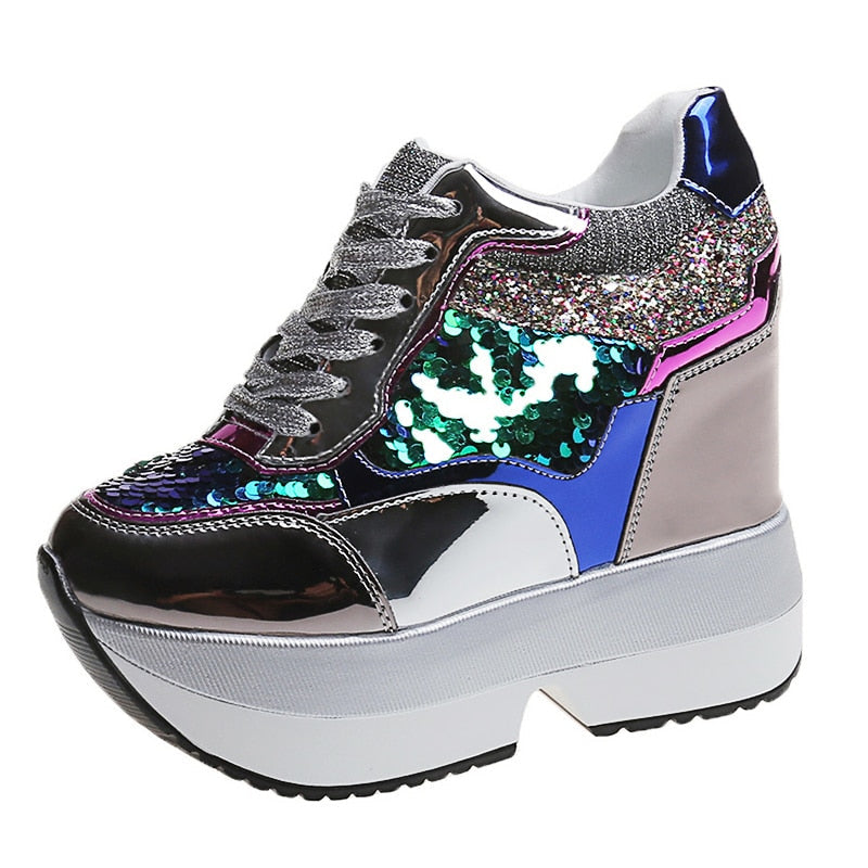 Variant image for Damen-Sneaker, hohe Absätze, synthetisches Leder-3