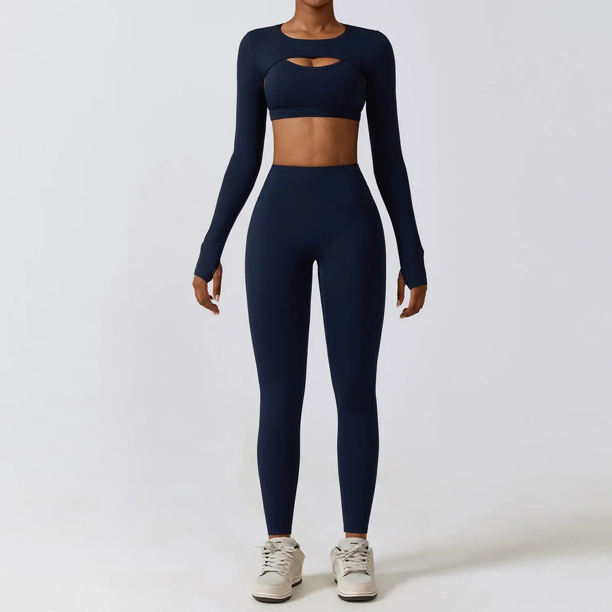 Damen-Leggings-Set, Sportliches Nylon, Elasthan-1
