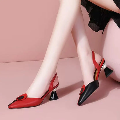 Damen-Slingback-Schuhe, Stiletto, PU, Komfort-2