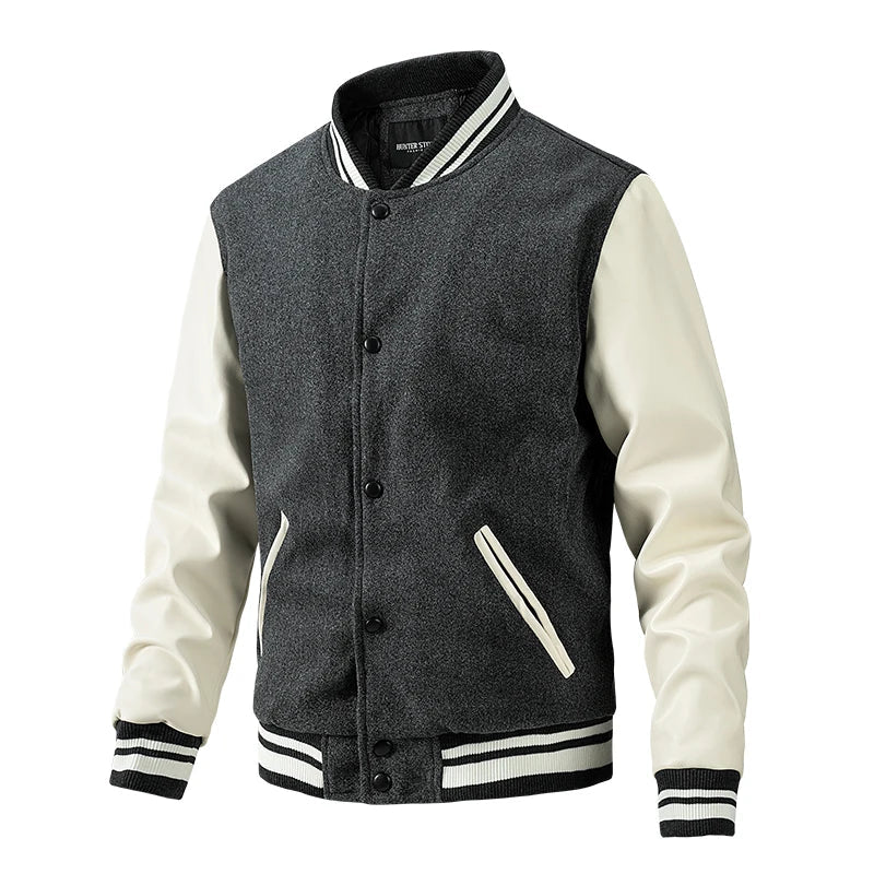 Herren Collegejacke Sportliches Design Hochwertige Stoffe-6