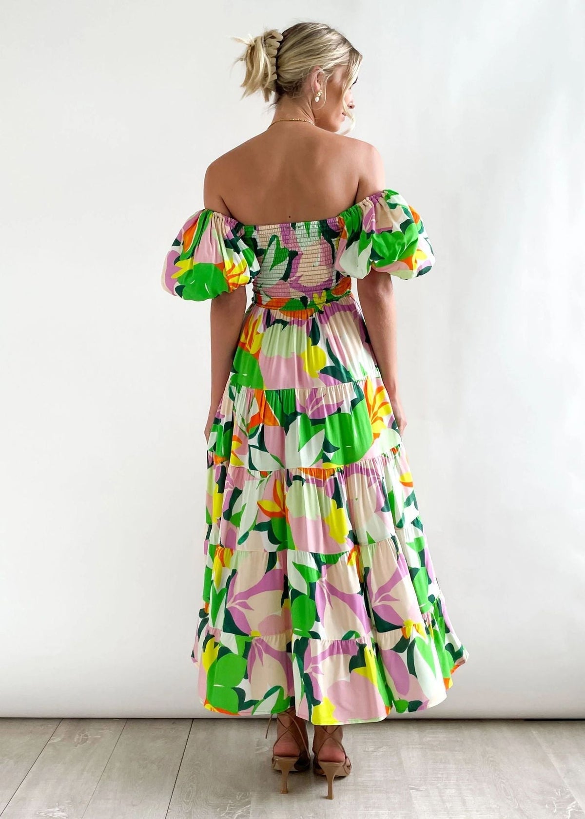 Damen-Midikleid, schulterfrei elegant Polyester, für Hochzeit 4