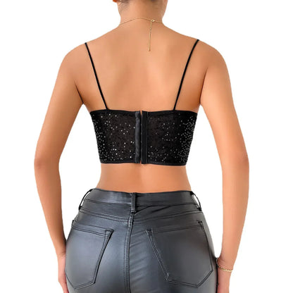 Damen-Crop-Top, mittelstark, Stretch, Polyester-4