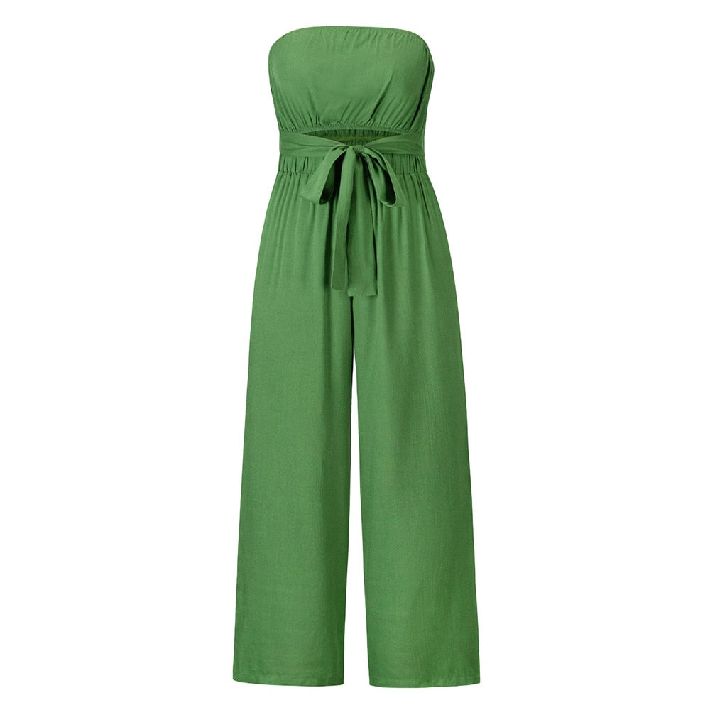 Damen-Overall, trägerlos, weit, Baumwolle, für den Sommer 3