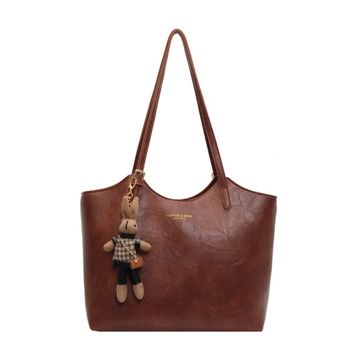 Damen-Handtasche, elegantes Design, Leder, geräumig-1