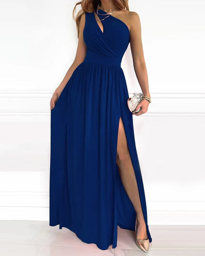 Maxikleid Damen One Schulterriemen Luftig Polyester Sommer-3