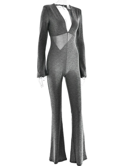 Variant image for Damen-Jumpsuit Minimalistisches Design Polyester Elasthan Elegante Passform-4