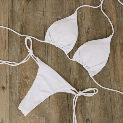 Damen Bikini Mikro-Brush Technologie Langlebiger Stoff-1