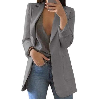Damen Blazerjacke mit Große Taschen Polyester 2