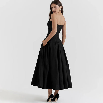 Damen-Midikleid, Empire-Schnitt, weich, Polyester-4