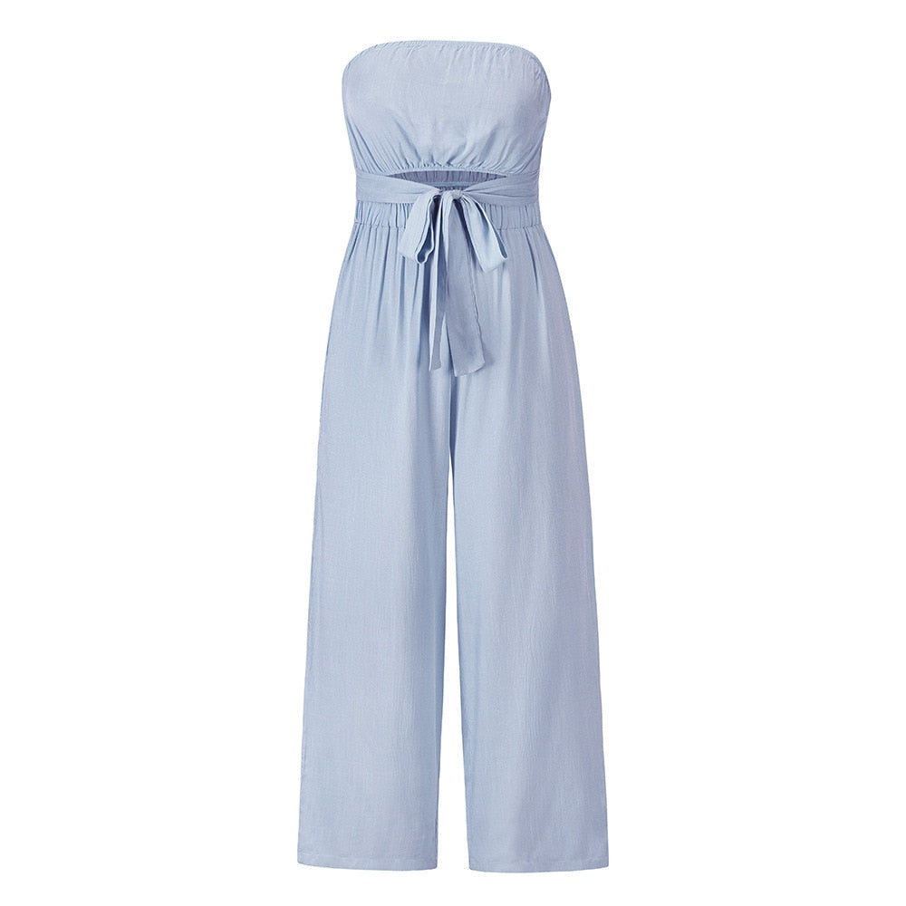 Damen-Overall, trägerlos, weit, Baumwolle, für den Sommer 7