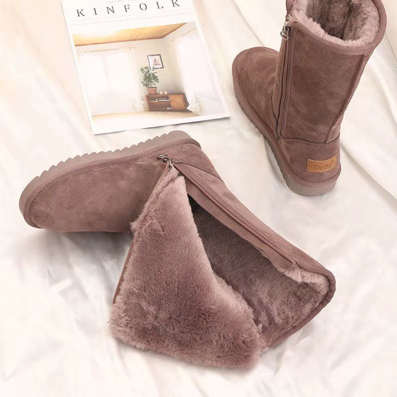Gefütterte Damen-Winterstiefel, wasserbeständig und bequeme Gummisohle-2