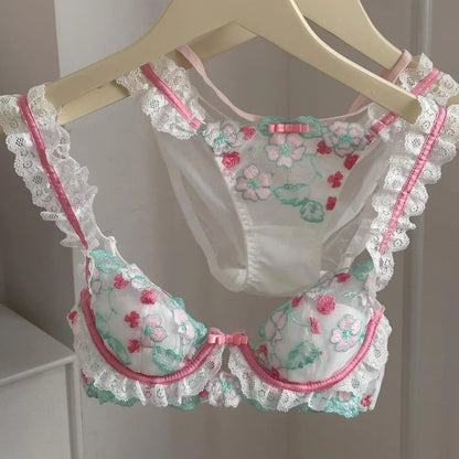 Variant image for Damen BH Set Geblümte Muster Baumwolle Polyester-1