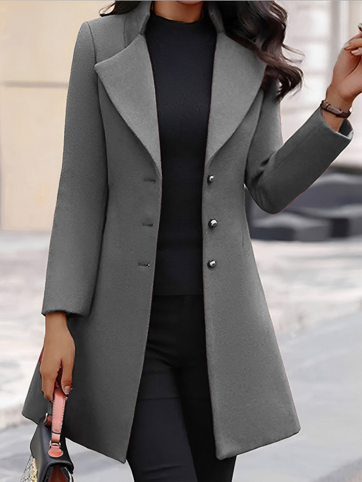 Damen-Blazer, schmale Passform, Polyester-2
