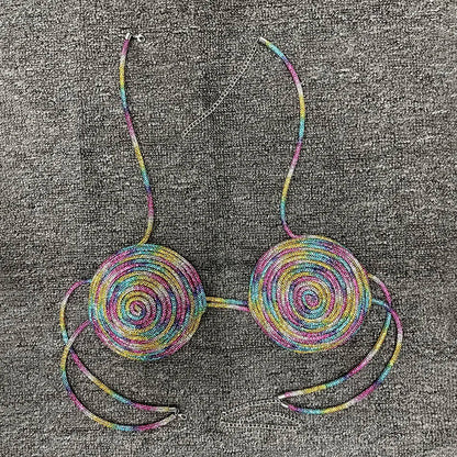 Regenbogen-Design-Schmuck für Damen aus langlebigem Polyamid – Perfekt für Sommertage und festliche Anlässe 1