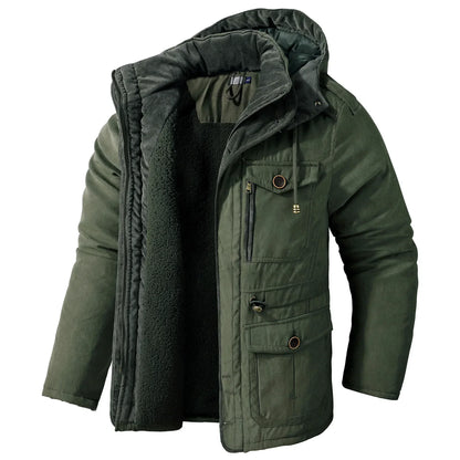 Damen Winterparka Militärstil Sherpa-Futter-2