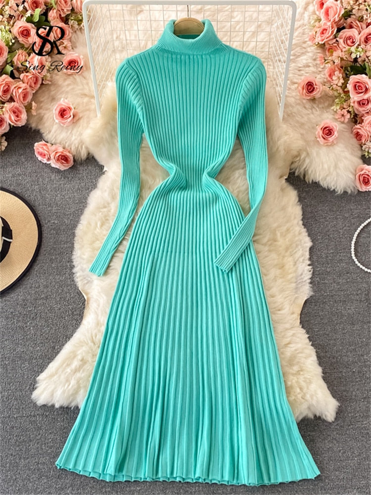 Maxikleid Damen A-Linie Weiches Polyester Knöchellang-2
