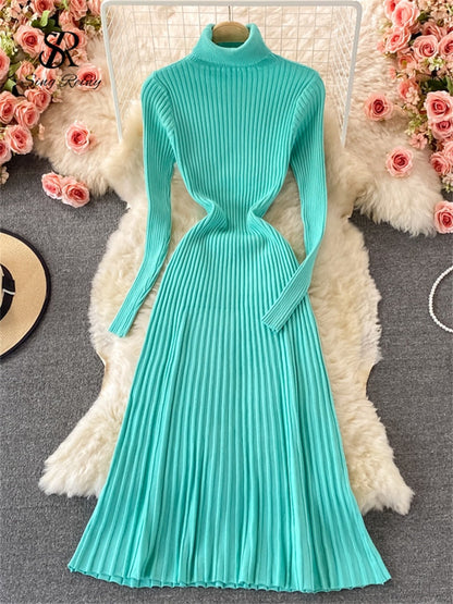 Maxikleid Damen A-Linie Weiches Polyester Knöchellang-2