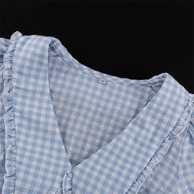 Damenkleid A-Linienförmig Puffärmel Polyester 6