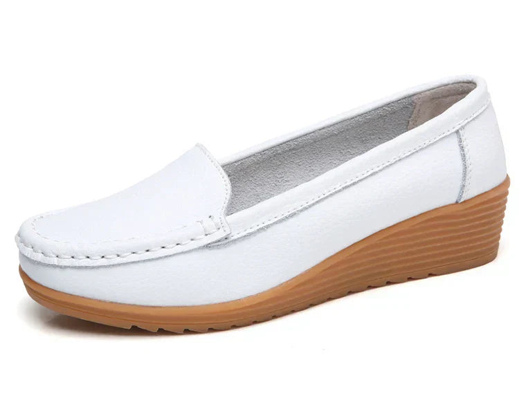 Damen-Lederloafer mit dezentem Absatz – Bequeme Schuhe für Frühling und Herbst, Schwarz oder Braun 8