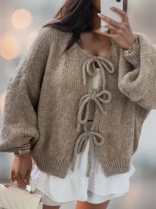 Variant image for Damen-Strickjacke, Boho, Stil, weich, Faser, locke Passform-1