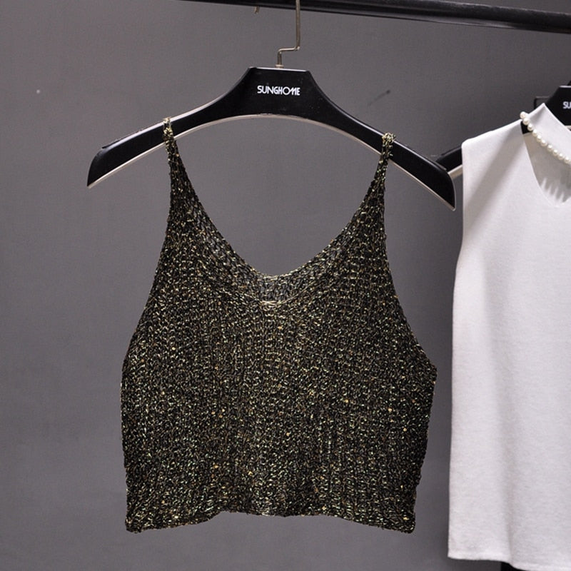 Damen-Top, lässiges Polyester, Spaghettiträger-3