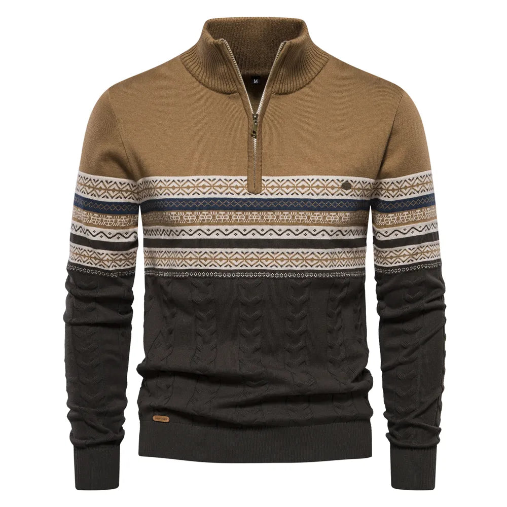 Herrenpullover im Retro-Muster – komfortables Polyester mit normaler Passform, perfekt für Alltag und Fest 6