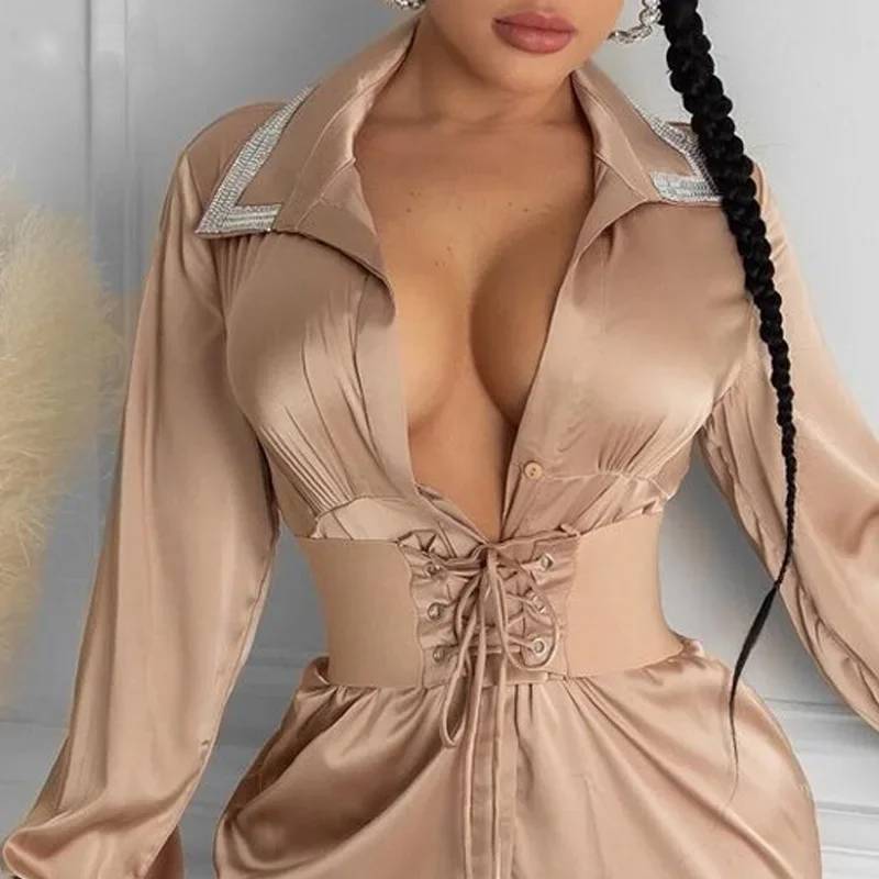 Damenkleid Mini V-Ausschnitt Figurbetont Polyester und Baumwolle-2