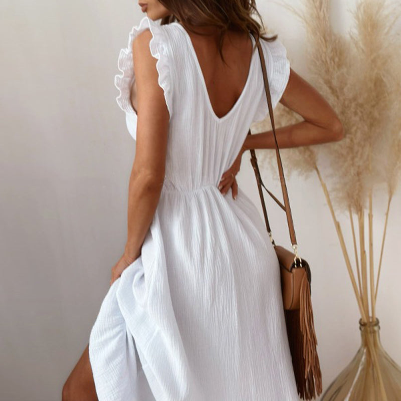 Damen-Maxikleid Fließendes Design 100% Polyester 3