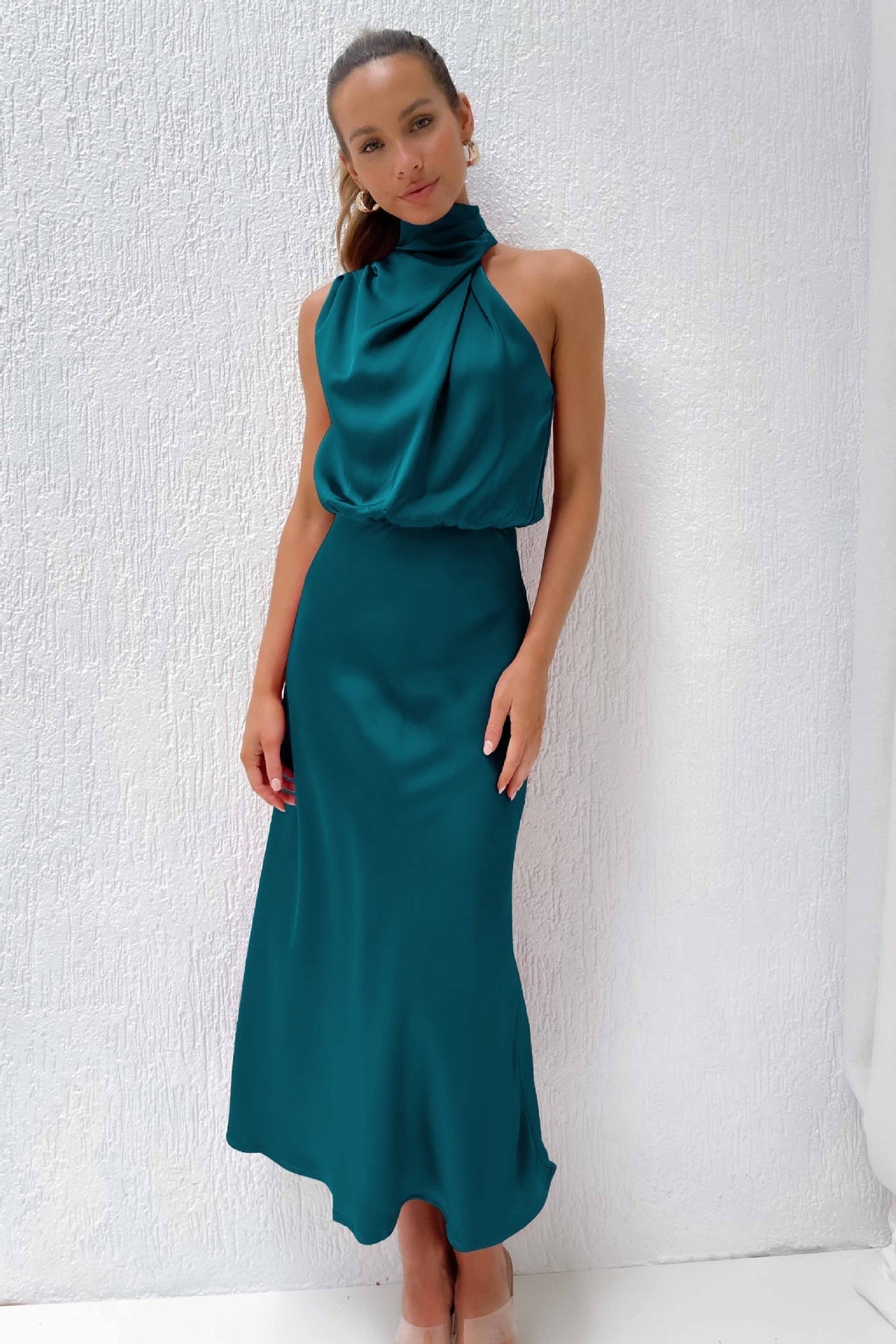 Variant image for Damen-Satinkleid, eleganter Stil, schöne Damenkleider-43
