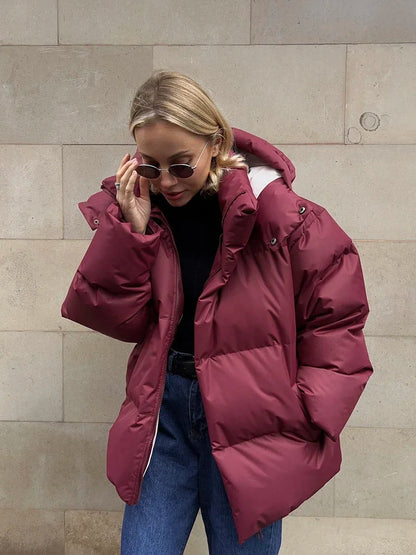 Variant image for Damen-Lange Winterjacke, Gesteppter Oversized, Polyester-10