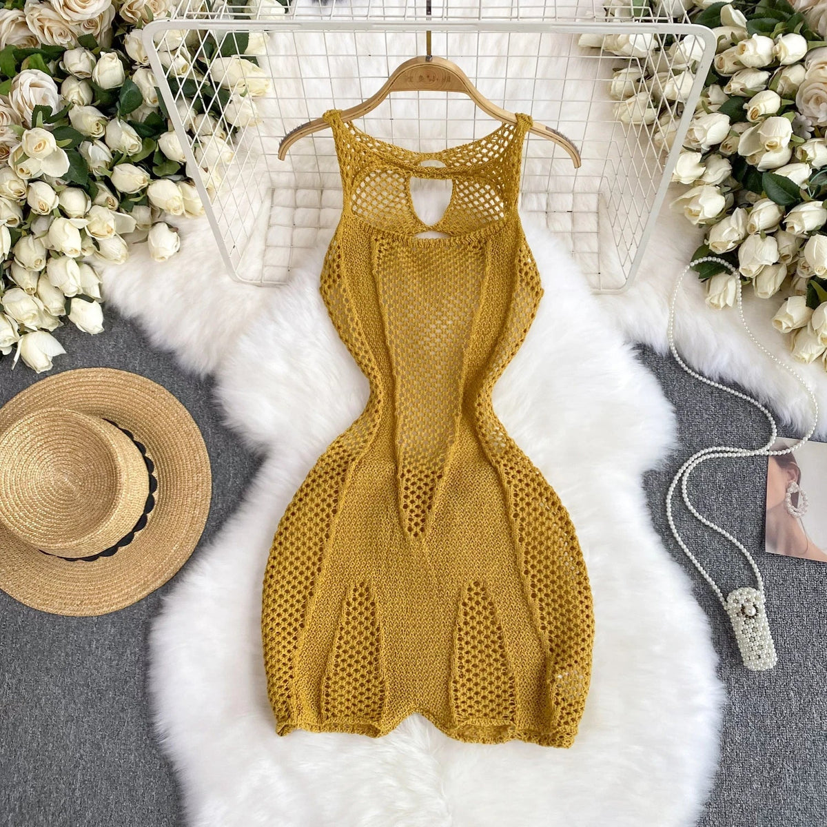Damen-Jumpsuit mit Cut-outs aus Strickmaterial – elegant und bequem für jeden Anlass, in mehreren Größen S-XL 1