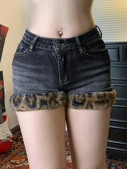 Damen-Shorts, elegant, Polyester und Baumwolle-3