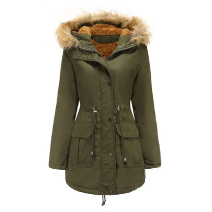 Damen Langer Parka Wasserabweisend mit Pelzfutter-2