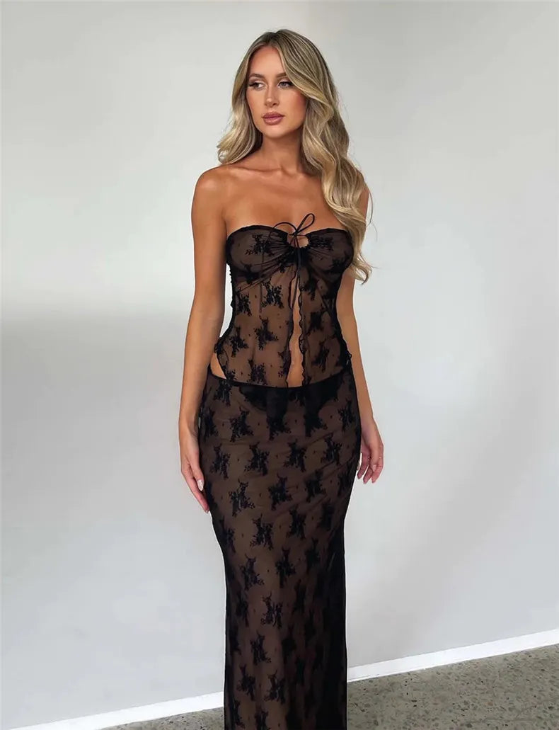 Variant image for Damen-Set, ärmelloses Top, Polyester, bedrucktes Muster-1