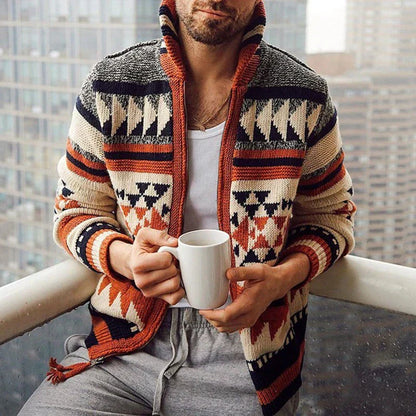Herren-Mantel, Flanell, mit Kapuze und Fleecefutter-3