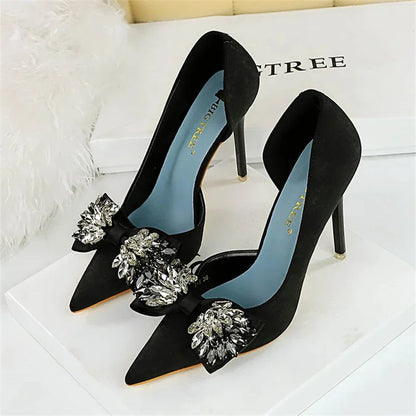 Damen-Pumps, spitzes Design, PU-Material, elegante und bequeme Schuhe-2